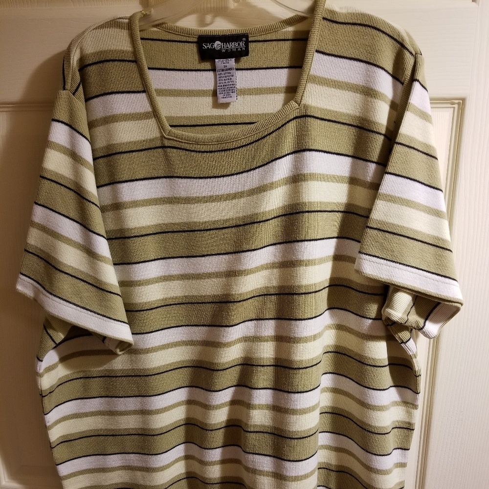 Sag Harbor Woman Square Neck Top 3X